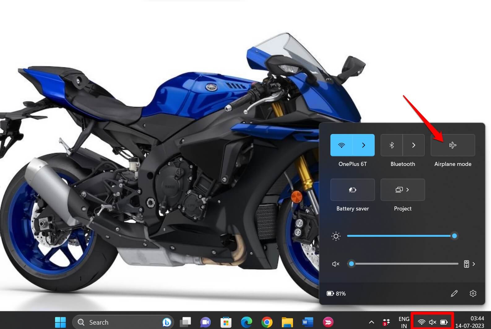 habilitar modo avión en PC con Windows
