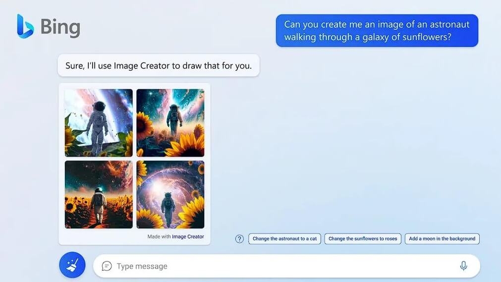 Bing AI Image Generator - Migliori generatori di immagini AI