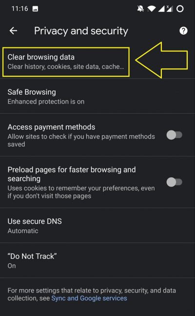 Effacer les données de navigation et les cookies