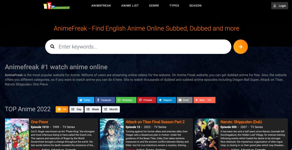 AnimeFreak - Melhor Alternativa ao KissCartoon