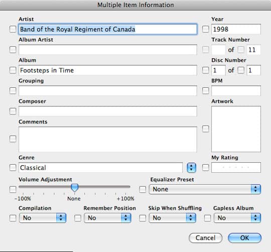 Editando pistas de CD antes de importar