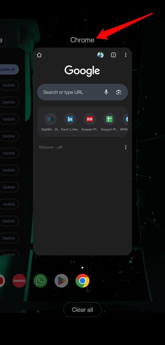 AndroidでChromeブラウザを強制終了する