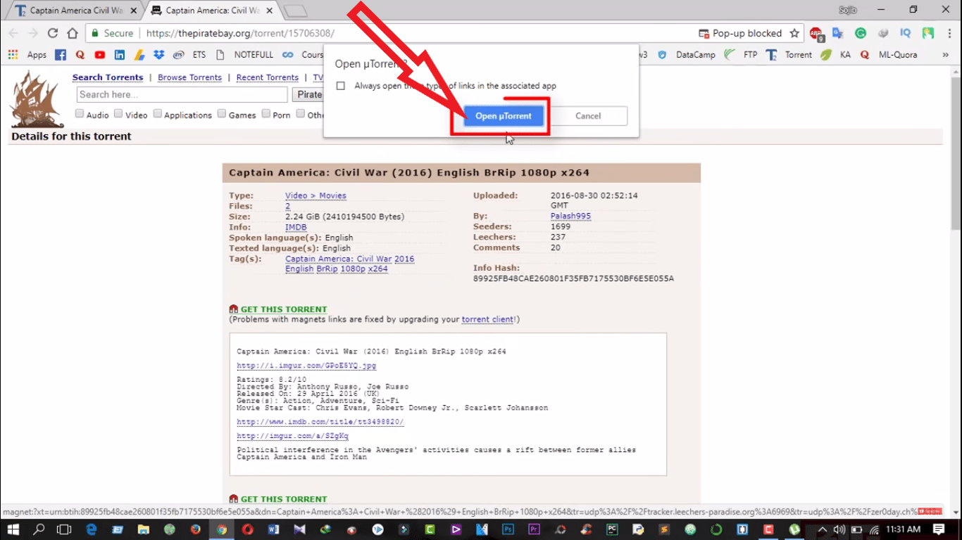 uTorrent öffnen