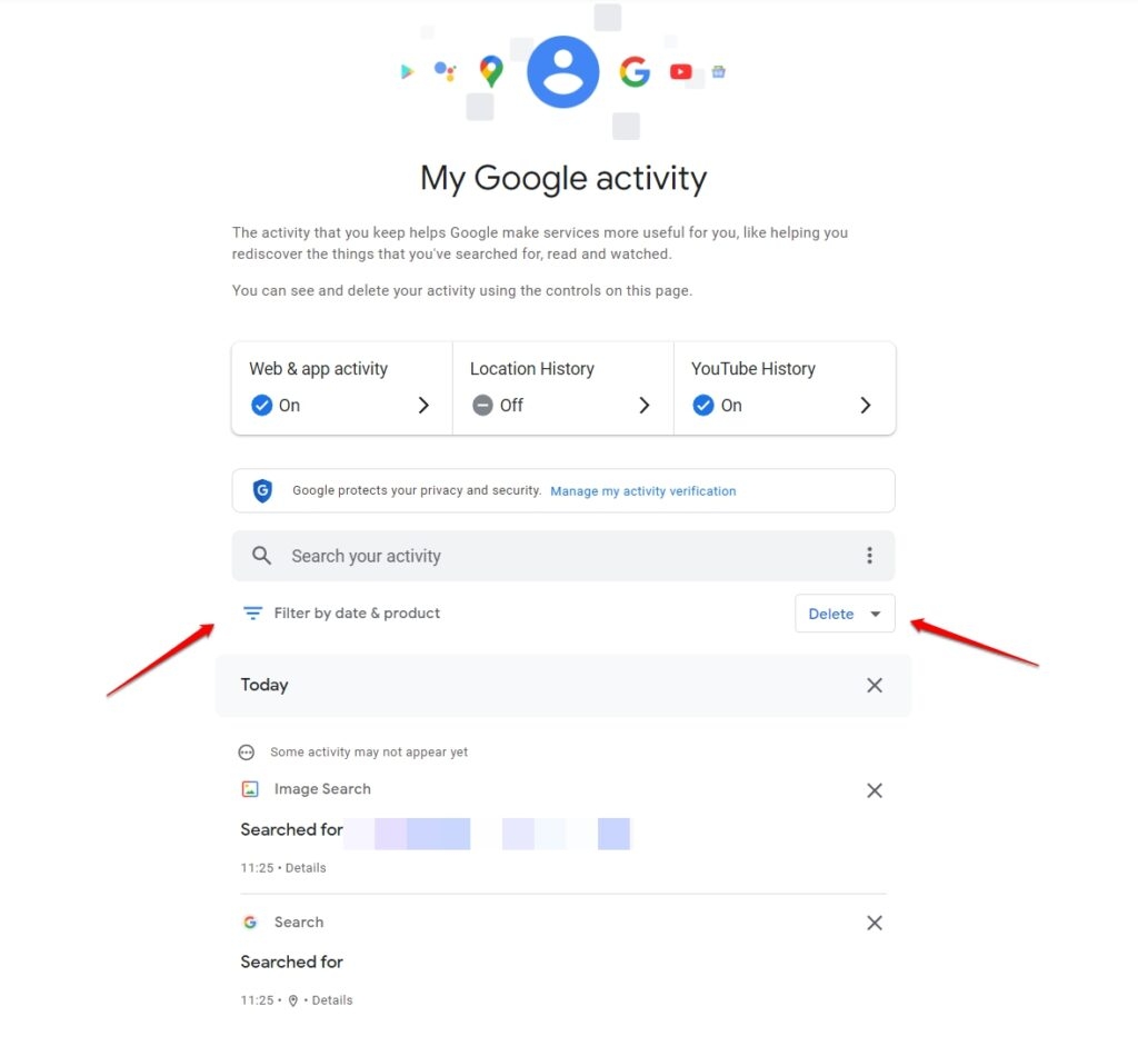 Google マイアクティビティ