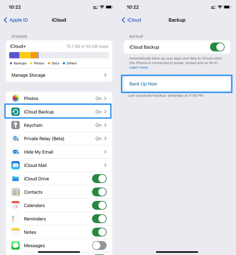 Backup iCloud - iPhone continua a scurirsi