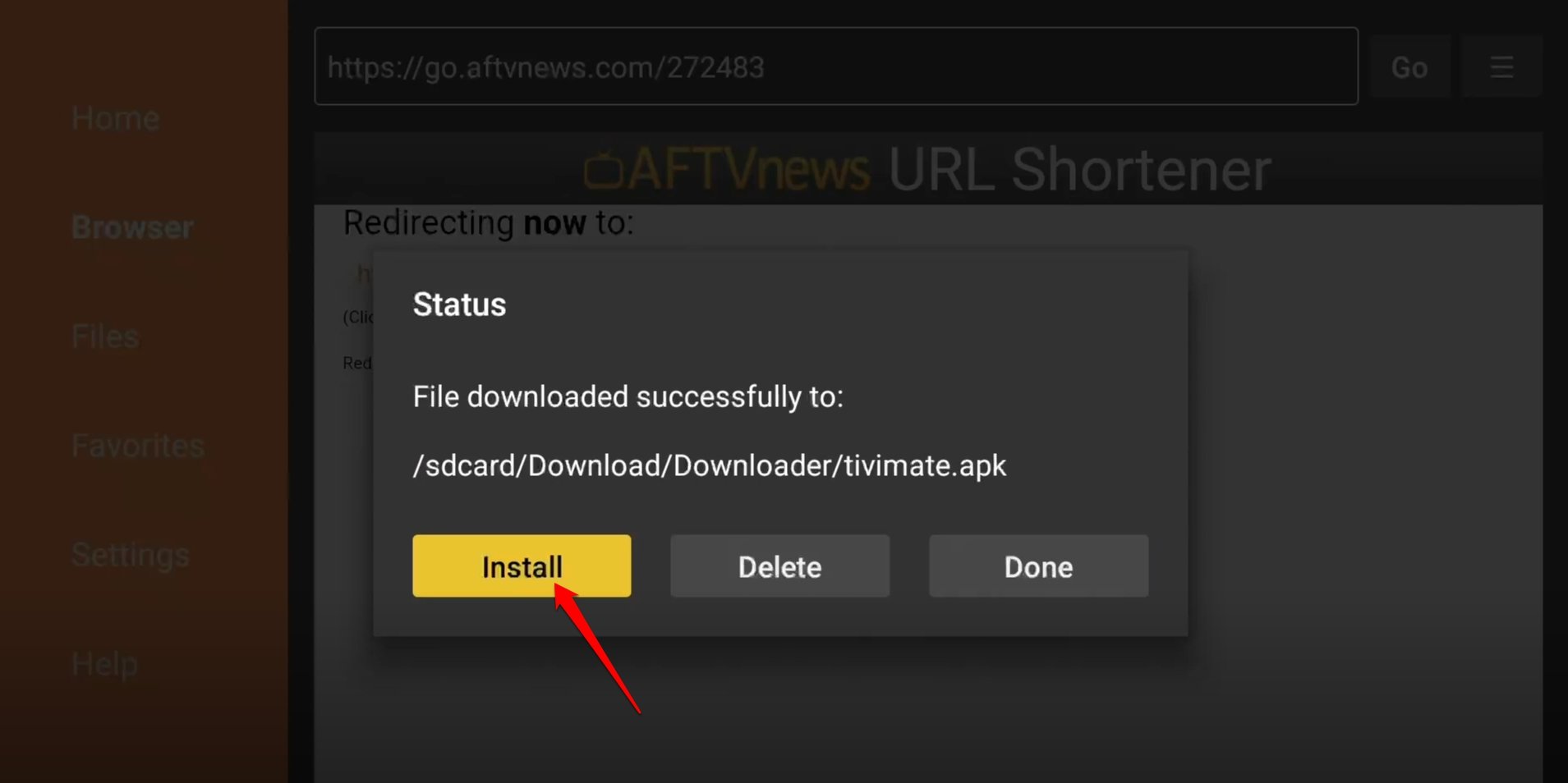 FirestickにTivimateをインストール