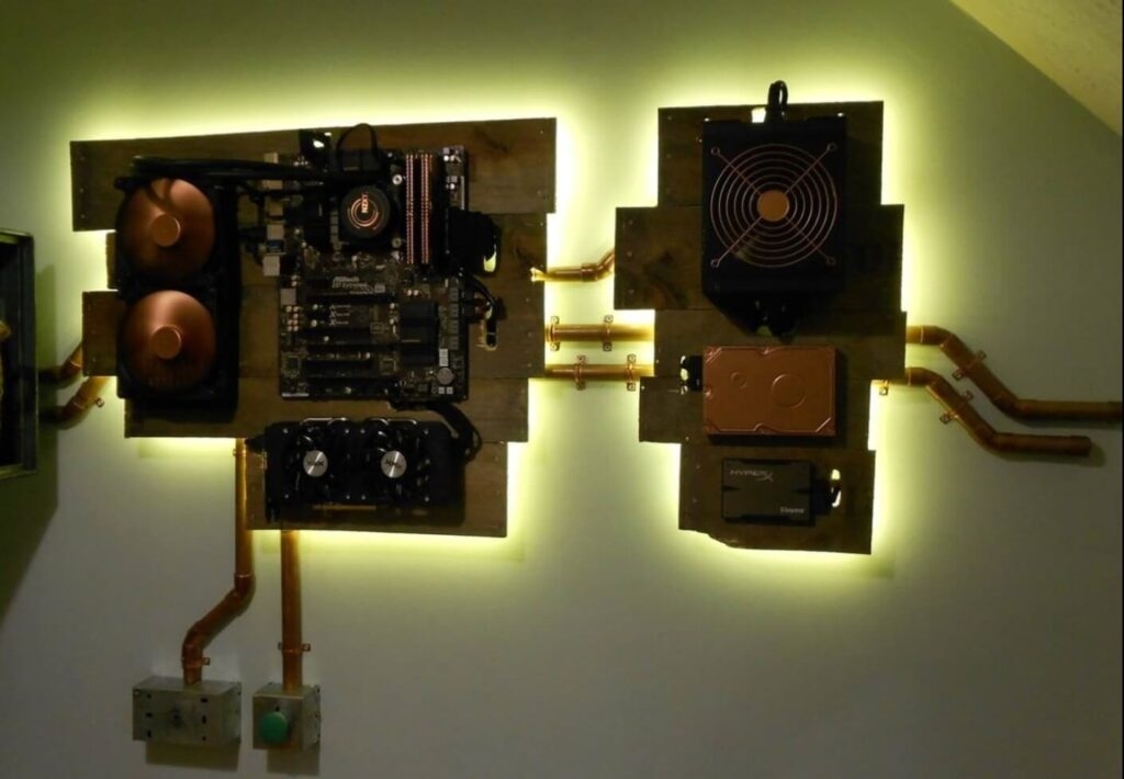 Montaje de Estilo Steampunk - Ejemplos de PC Montados en la Pared