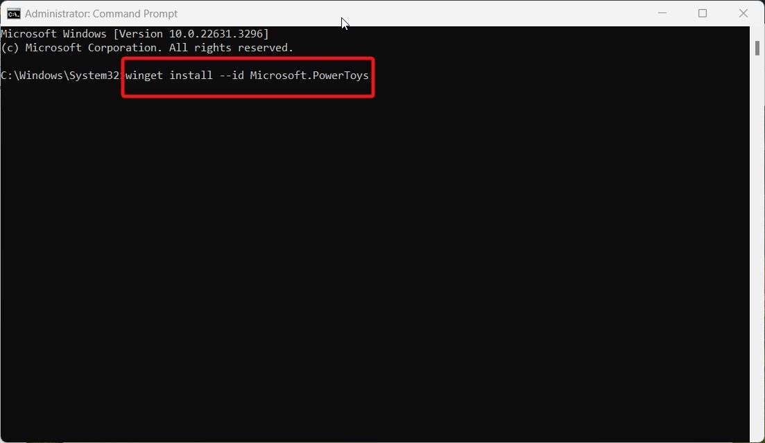 Instalar PowerToys usando el símbolo del sistema