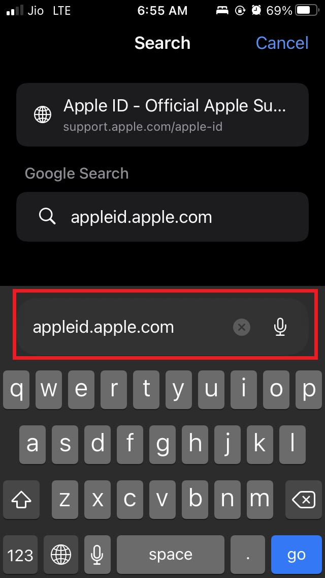 Apple-ID öffnen