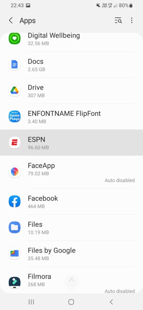 Cache der ESPN-App leeren - ESPN-App funktioniert nicht