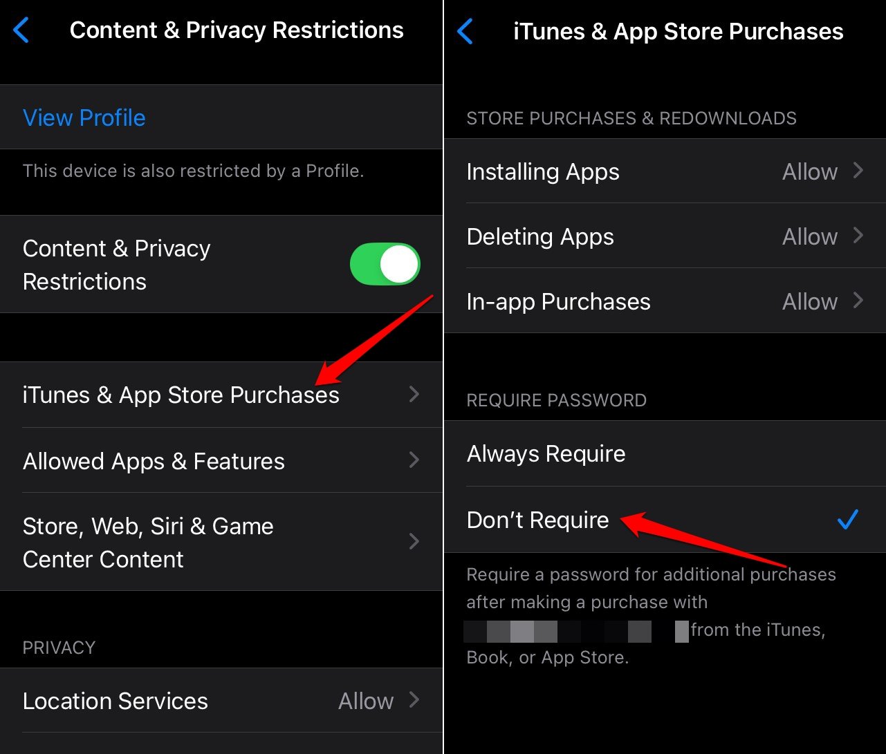 desactivar requisito de contraseña para instalación de aplicaciones de la App Store