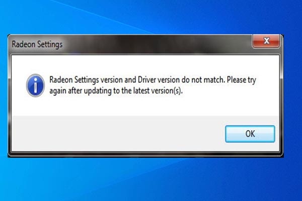 Radeon Settings and Drivers do not Match