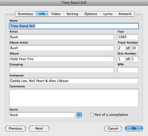 Orden de pistas en iPod classic