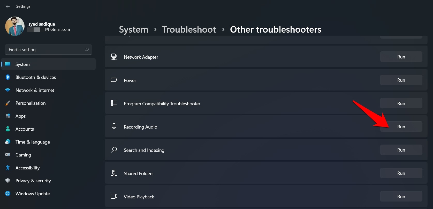 risolvi problemi registrazione audio in windows 11