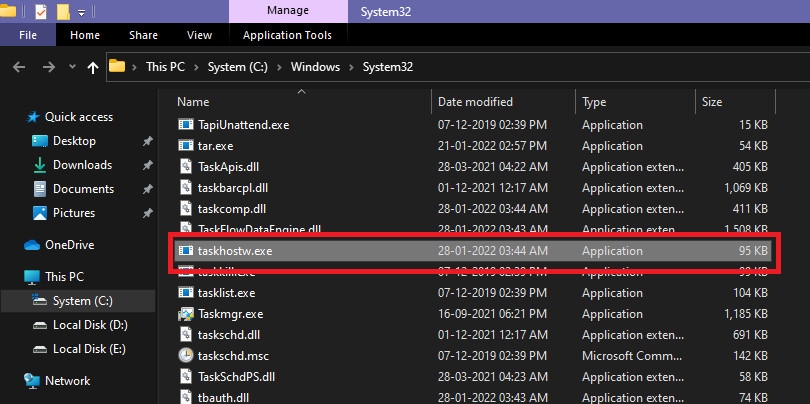 Windows 10のTaskhostw.Exeとは何ですか？安全ですか？