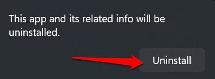 Windows 11에서 앱 제거 확인