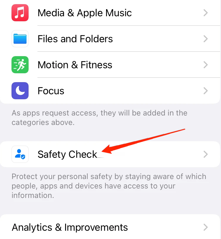 vérification de sécurité iphone