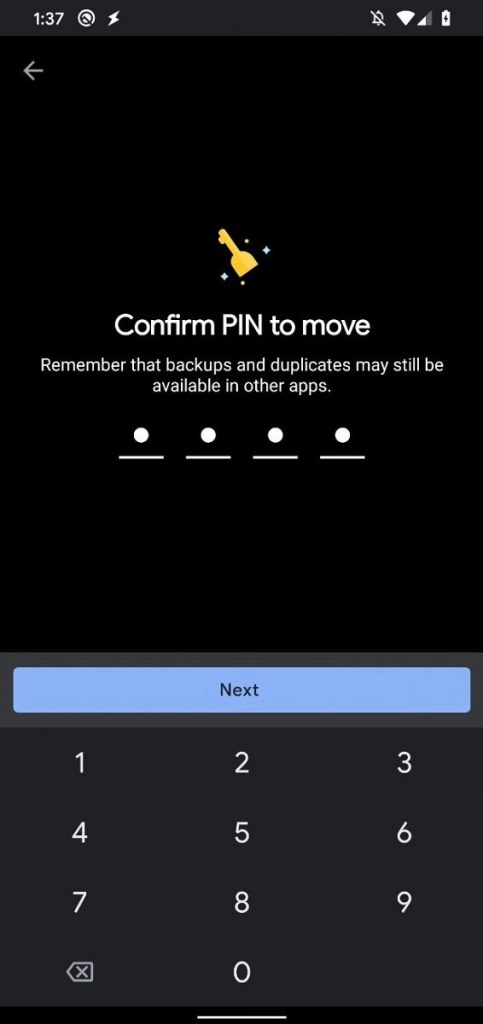 Safe Folder in Google Files