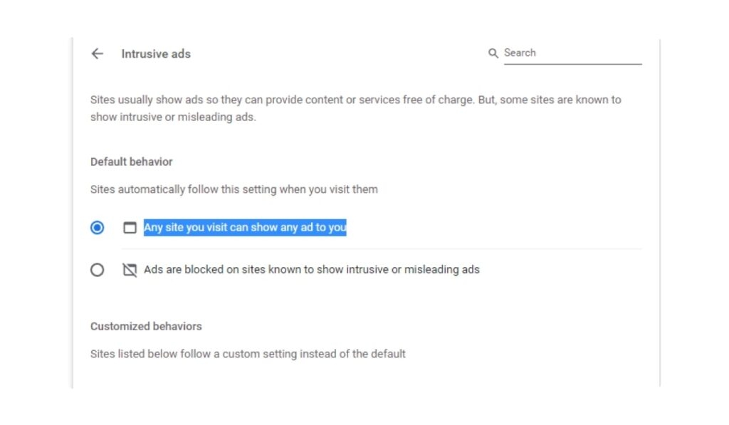 Disabilita l'Ad-blocker Integrato su Chrome - Risolvere il Codice Errore 124 di Paramount Plus