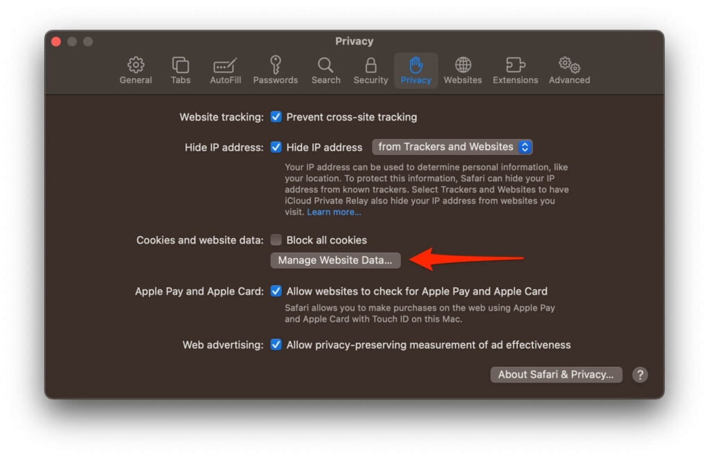 Paramètres de confidentialité Safari - Erreur Safari ne peut pas établir de connexion sécurisée