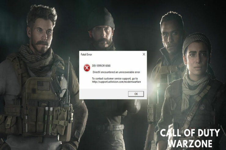 수정: COD 워존 태평양 및 뱅가드 개발 오류 6068