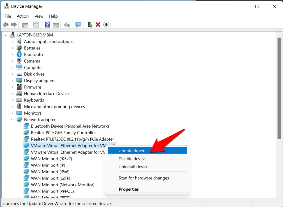 Solucionar Ethernet que no funciona en Windows 11 actualizando controladores