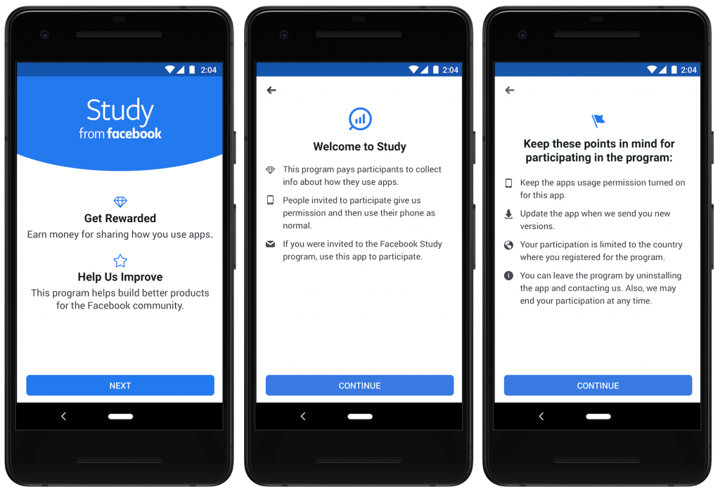 aplicación study de facebook