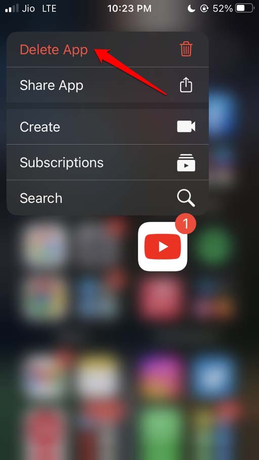 iOSのYouTubeアプリを削除