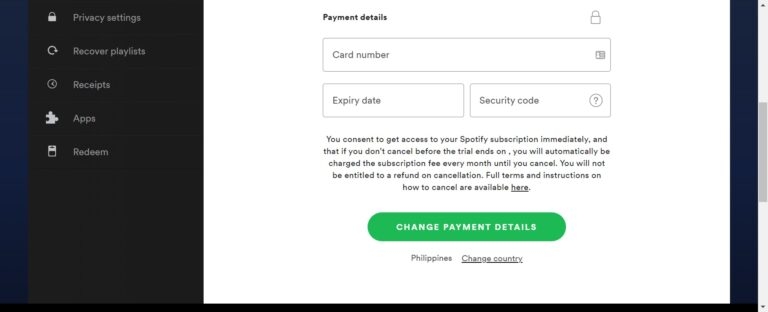 Comment changer le paiement Spotify ?
