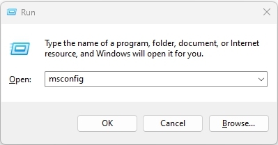 RUN msconfig - Windowsの「エントリポイントが見つかりません」エラー