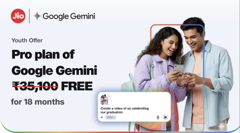 Google AI Pro Free via Jio