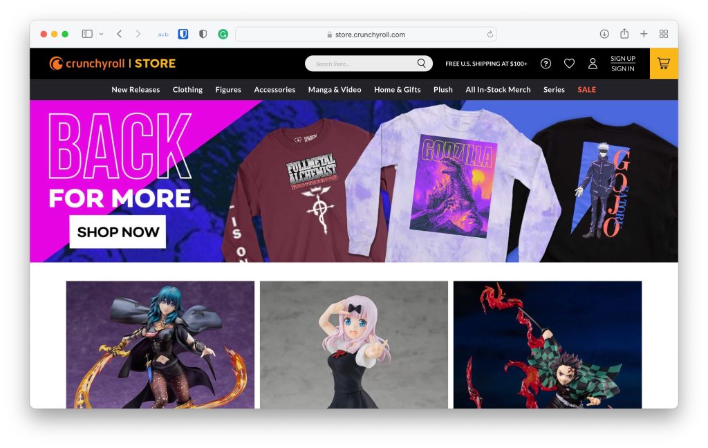 Crunchyroll Store - Лучшие бренды/сайты одежды по аниме
