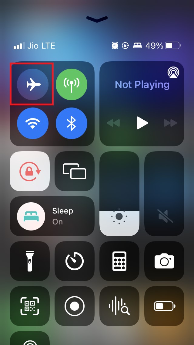 désactiver le mode avion pour corriger l'erreur iMessage.