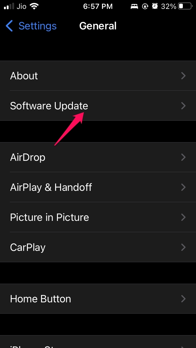 aggiornamento software iOS