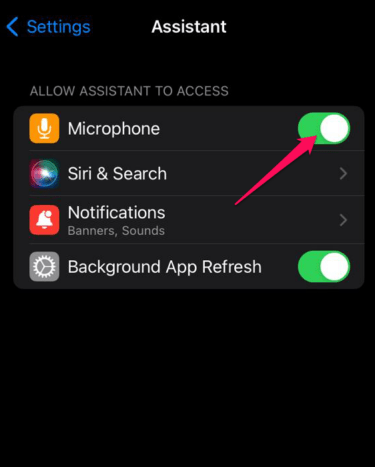 Google Assistant Não Funcionando no iPhone