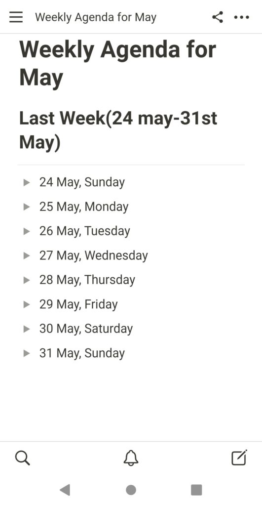 Hacer una agenda semanal en Notion