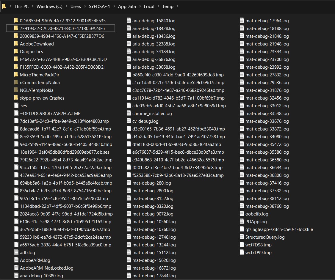 Eliminar archivos temporales