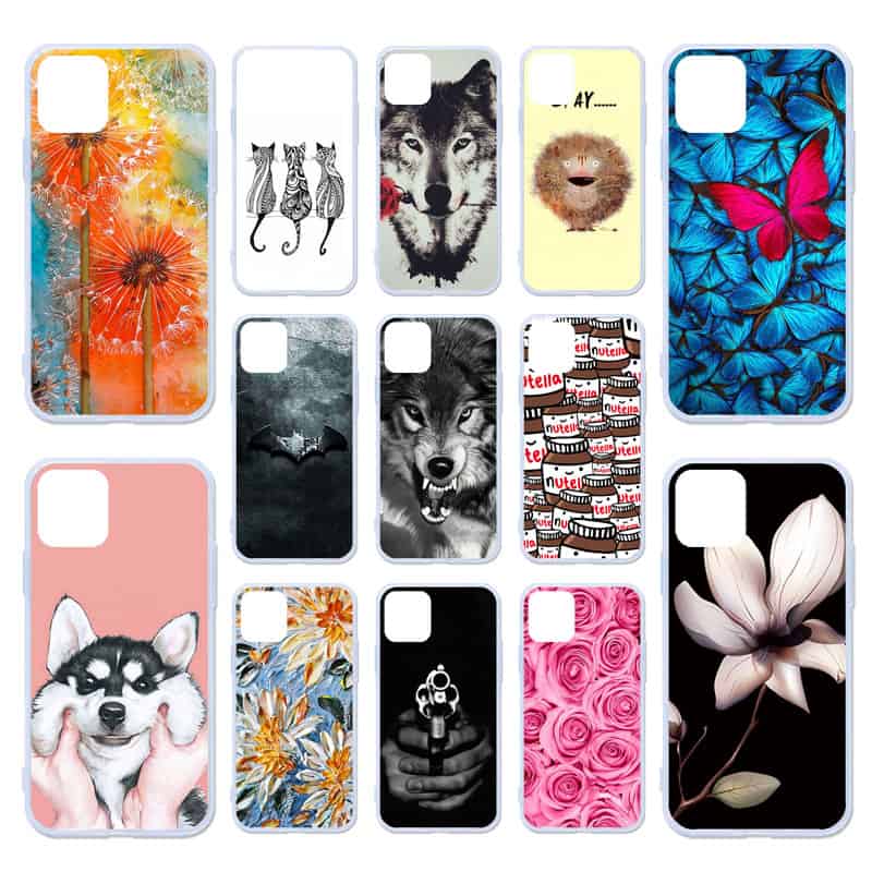 Custodie in silicone dipinte DIY AKABEILA per iPhone 11
