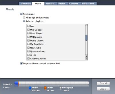 Problemi di sincronizzazione delle playlist selezionate