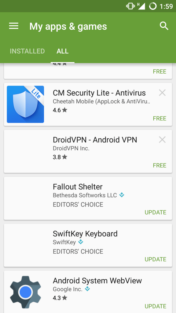 Supprimer des applications du Google Play Store