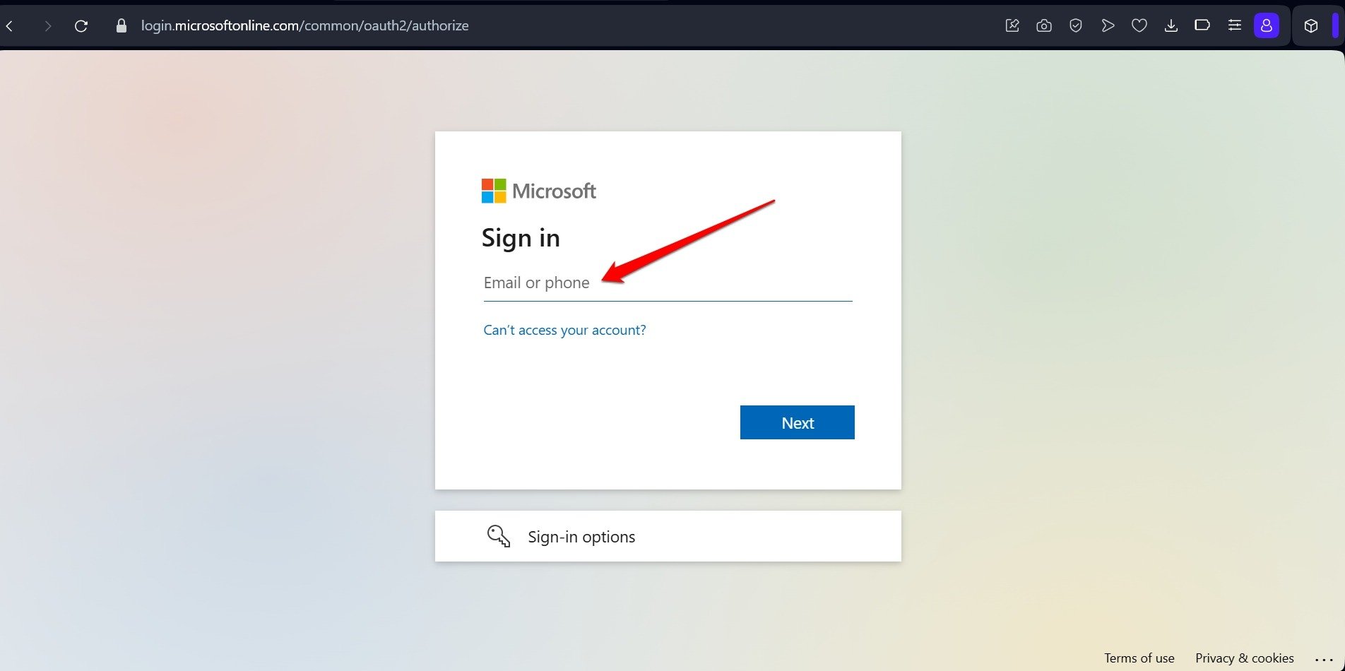 accedi a un altro account per utilizzare Copilot