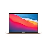 2020 애플 MacBook Air 노트북: 애플 M1 칩, 13인치 Retina 디스플레이, 8GB RAM, 256GB SSD 저장공간, 백라이트 키보드, FaceTime HD 카메라, Touch ID. iPhone/iPad와 호환; 골드
