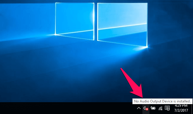 Nessun dispositivo di uscita audio installato
