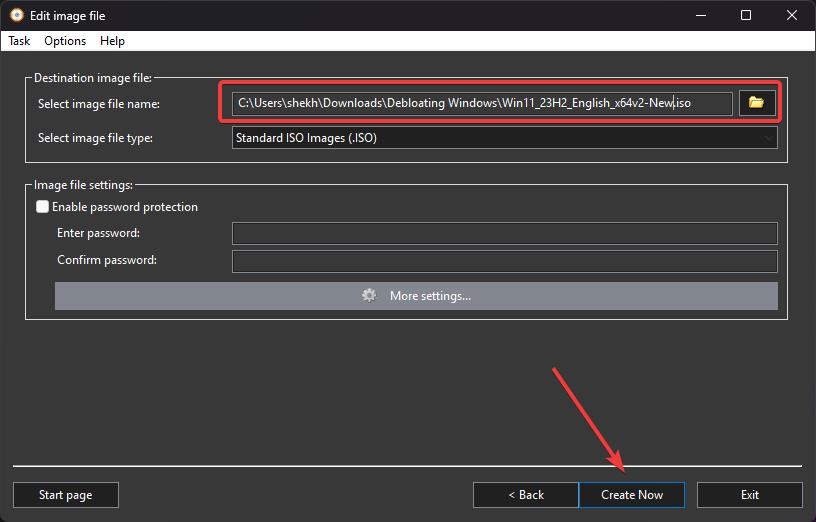 Modifica il file ISO