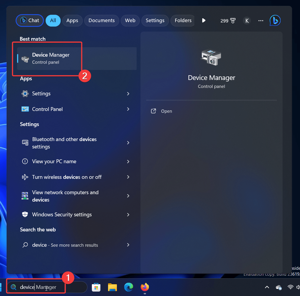 Cerca Gestione dispositivi