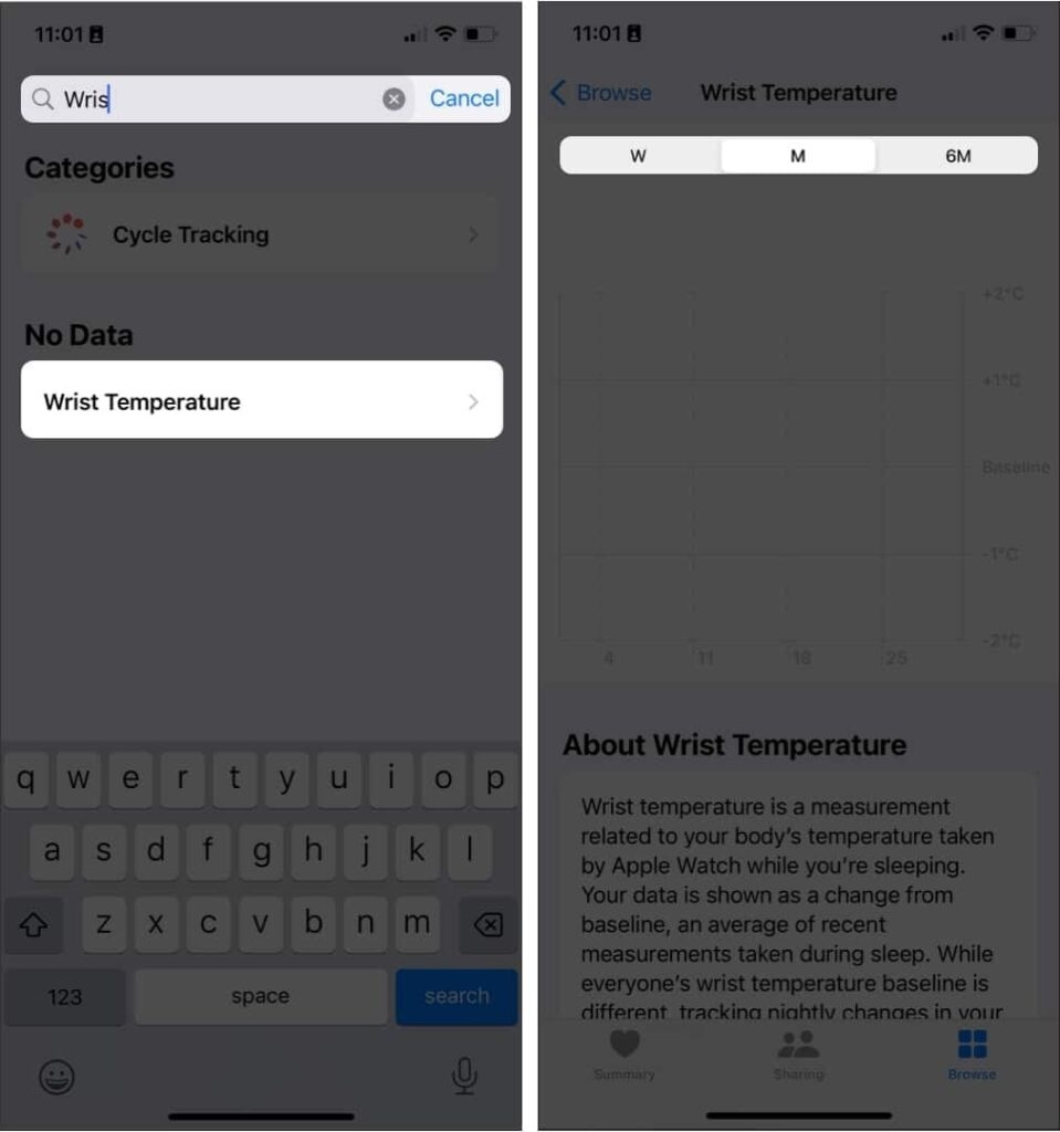 Трекер менструального цикла Apple Watch