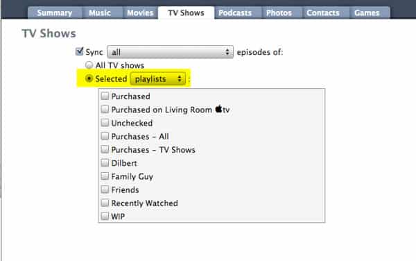 Synchronisation des émissions de télévision par liste de lecture