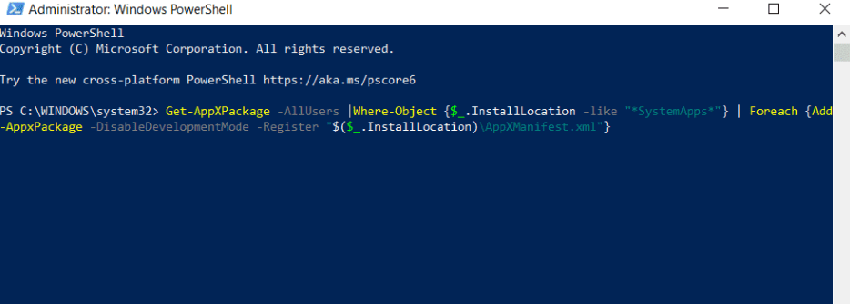 Via Windows Powershell