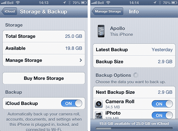 Перенос приложений на новый iPhone с помощью iCloud