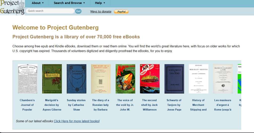 Project Gutenberg - PDF Drive Alternative